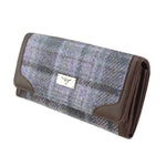 Ladies Harris Tweed Long Butte Wallet Soft Purple Creative Irish Gifts