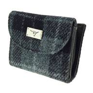 Ladies Harris Tweed Jura Small Wallet Grey Black Creative Irish Gifts