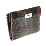 Ladies Harris Tweed Jura Small Wallet Muted Green Creative Irish Gifts