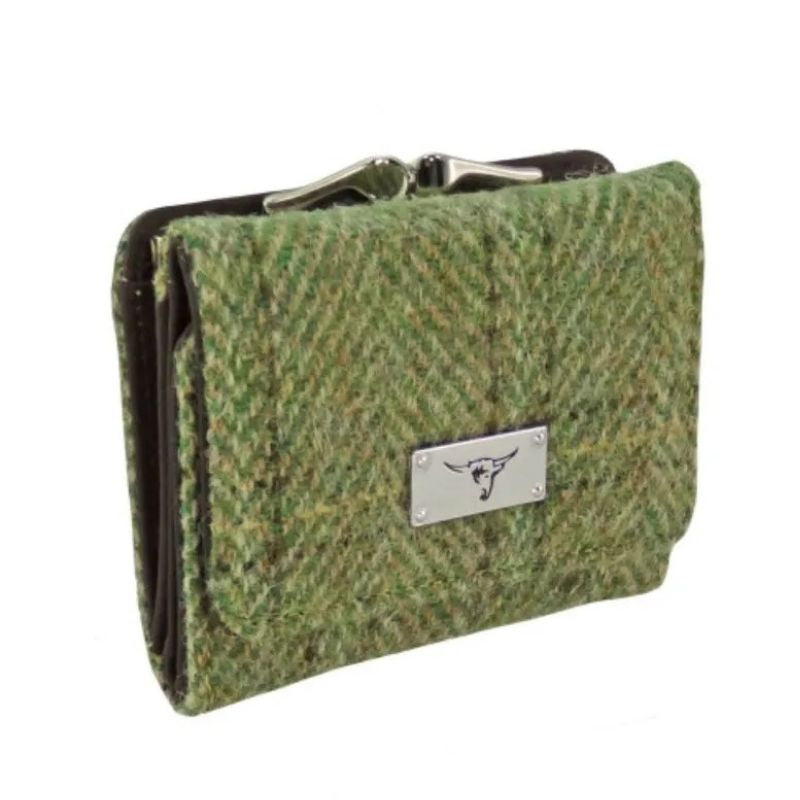 Ladies Harris Tweed Jura Small Wallet Green Creative Irish Gifts