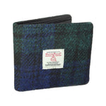 Men's Harris Tweed & Leather Wallet Black Watch Creative Irish Gifts