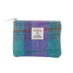 Harris Tweed Mini Zip Pouch Green Purple Creative Irish Gifts