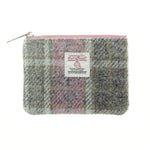 Harris Tweed Mini Zip Pouch Soft Pink Creative Irish Gifts
