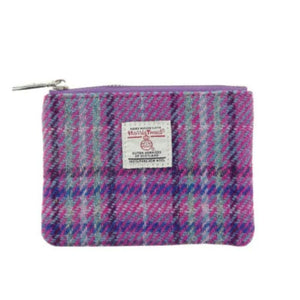 Harris Tweed Mini Zip Pouch Purple Mint Creative Irish Gifts