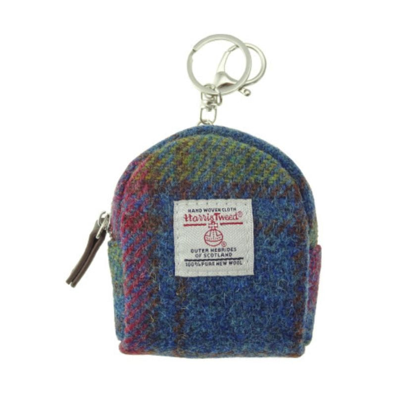 Harris Tweed Micro Pouch with Tartan Pattern Multi Colour Creative Irish Gifts