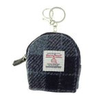 Harris Tweed Micro Pouch with Tartan Pattern Grey Black Creative Irish Gifts