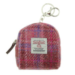 Harris Tweed Micro Pouch with Tartan Pattern Pink Creative Irish Gifts