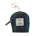 Harris Tweed Micro Pouch with Tartan Pattern Turquoise Creative Irish Gifts