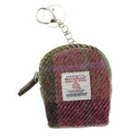 Harris Tweed Micro Pouch with Tartan Pattern Muted Green Creative Irish Gifts