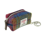 Harris Tweed Small Zip Bag with Tartan Pattern Multi Colour Creative Irish Gifts