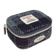 Harris Tweed Mini Square Zip Bag Grey Black Creative Irish Gifts