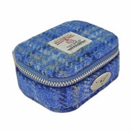 Harris Tweed Mini Square Zip Bag Light Blue Creative Irish Gifts
