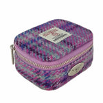 Harris Tweed Mini Square Zip Bag Purple Mint Creative Irish Gifts