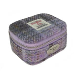Harris Tweed Mini Square Zip Bag Soft Purple Creative Irish Gifts