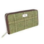 Women's Harris Tweed Wallet in Tartan Green Creative Irish Gifts