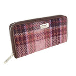 Women's Harris Tweed Wallet in Tartan Pink Creative Irish Gifts