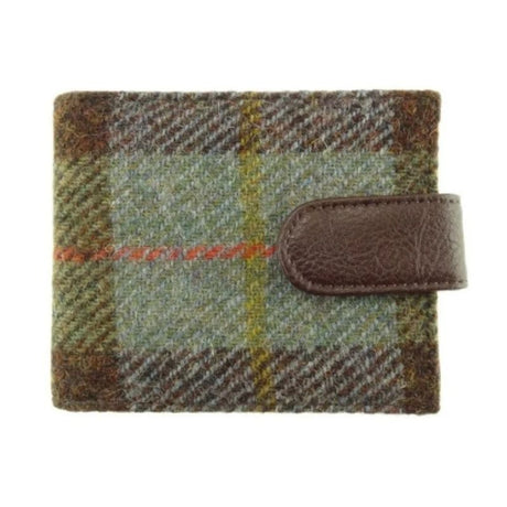 Harris Tweed and Leather Wallet in Scottish Tartan Creative Irish Gifts
