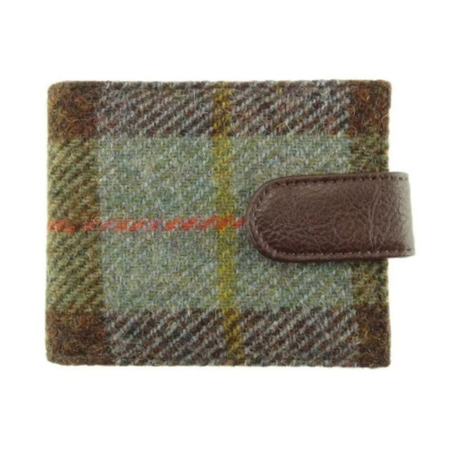 Harris Tweed and Leather Wallet in Scottish Tartan Creative Irish Gifts