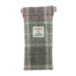 Harris Tweed Glasses Case in Tartan Soft Pink Creative Irish Gifts