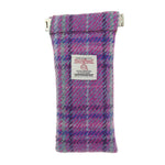 Harris Tweed Glasses Case in Tartan Purple Mint Creative Irish Gifts