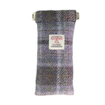 Harris Tweed Glasses Case in Tartan Soft Purple Creative Irish Gifts