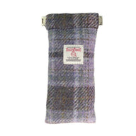 Harris Tweed Glasses Case in Tartan Soft Purple Creative Irish Gifts