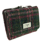Ladies Harris Tweed Small Zip Wallet Dark Green Creative Irish Gifts