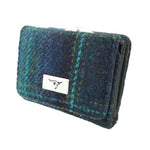 Ladies Harris Tweed Small Zip Wallet Turquoise Creative Irish Gifts
