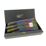 Harris Tweed Leather Gloves in Tartan Design Multi Colour Creative Irish Gifts