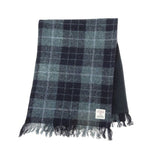  Women's Handwoven Harris Tweed Scarf,Grey Black Tartan Creative Irish Gift