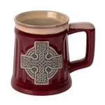Celtic High Cross Stoneware Beer Mug Red Creative Irish Gift