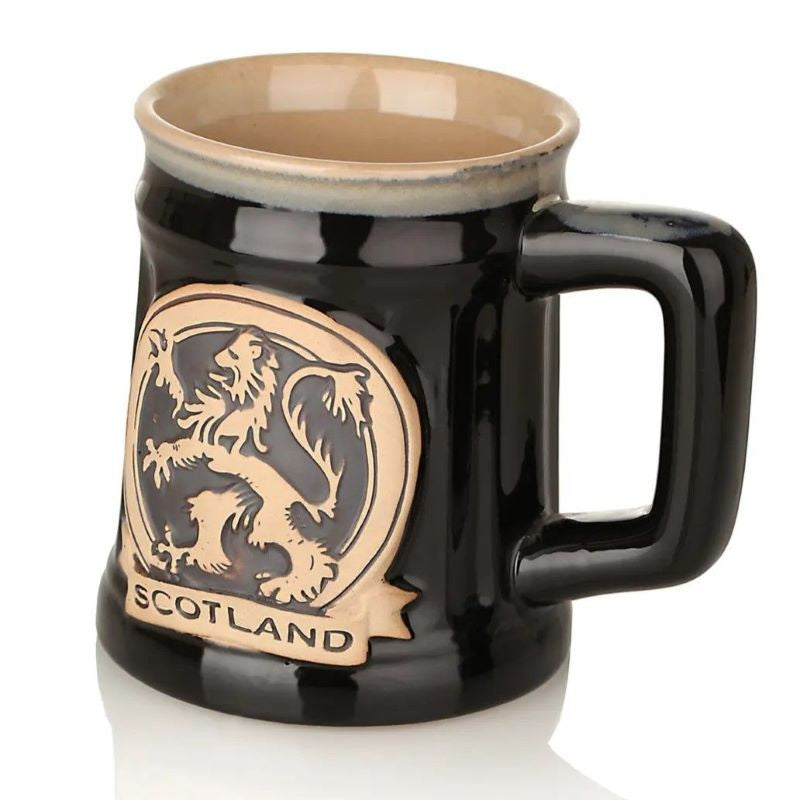Stoneware Scottish Rampant Lion Beer Mug