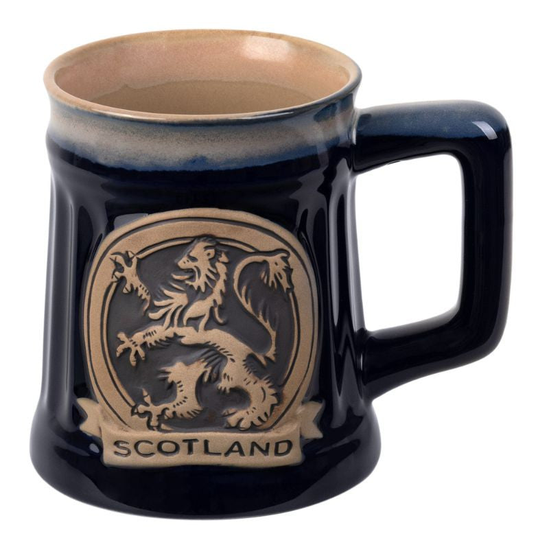 Stoneware Scottish Rampant Lion Beer Mug