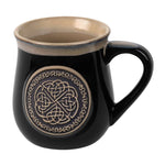 GA-PT1008-BLACK Hand Finished Stoneware Celtic Knot Mug, Blue Creative Irish Gifts.com