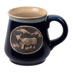 Large Stoneware Scottish Highland Cow Mug Blue Creative Irish Gifts