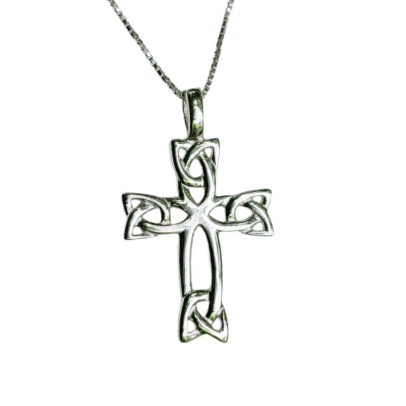 GS-MISC-set63 Sterling Silver Celtic Cross Pendant with Chain Creative Irish Gifts
