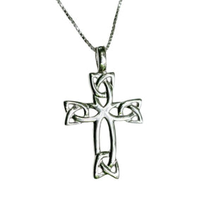 GS-MISC-set63 Sterling Silver Celtic Cross Pendant with Chain Creative Irish Gifts
