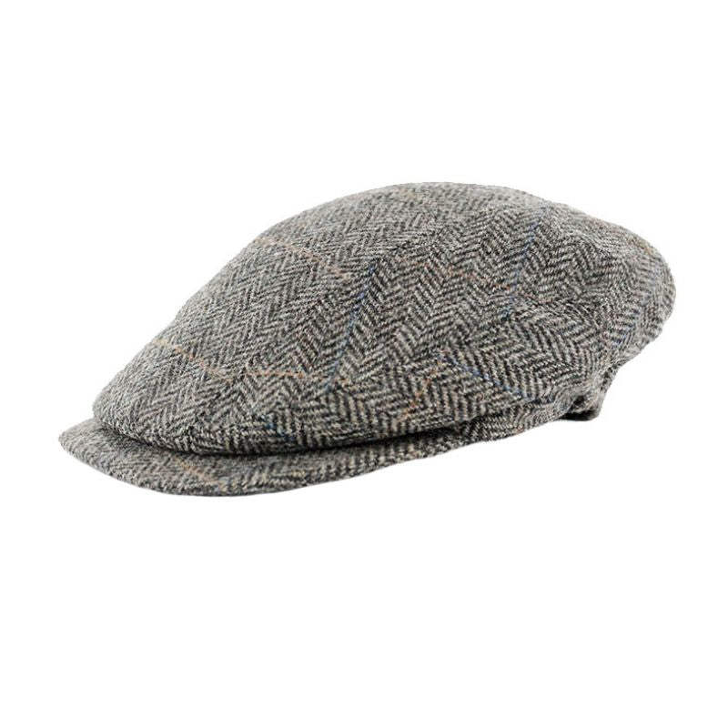 GS-MWKC9105-9 Men's Herringbone Tweed Kerry Cap, Gray Creative Irish Gifts
