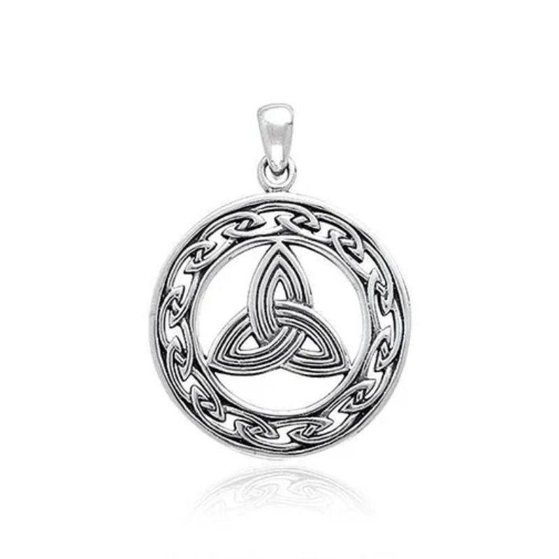 GS-PendantSet19 Sterling Silver Celtic Pendant with Triquetra Creative Irish Gifts
