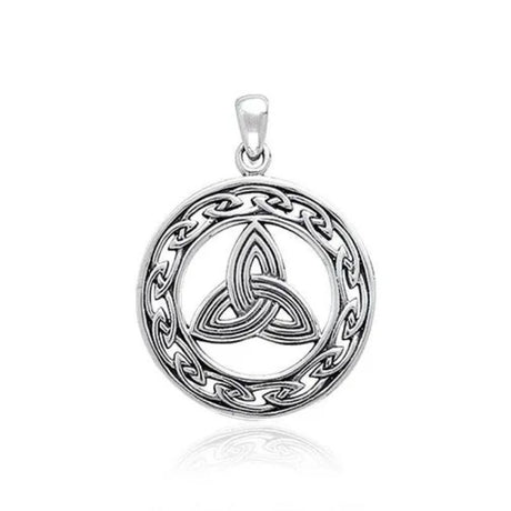 GS-PendantSet19 Sterling Silver Celtic Pendant with Triquetra Creative Irish Gifts

