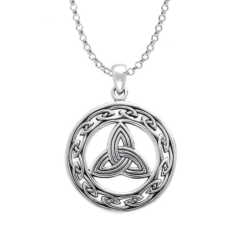 GS-PendantSet19 Sterling Silver Celtic Pendant with Triquetra Creative Irish Gifts

