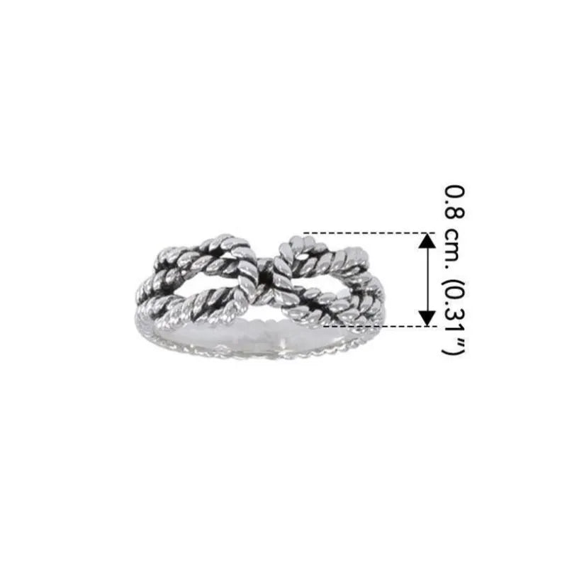 GS-SetRing "Irish Fisherman's Knot Silver Ring" Creative Irish gift.