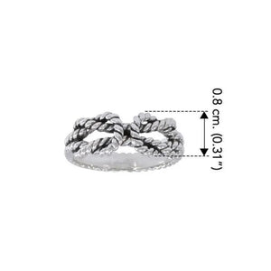 GS-SetRing "Irish Fisherman's Knot Silver Ring" Creative Irish gift.
