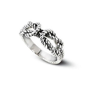 GS-SetRing "Irish Fisherman's Knot Silver Ring" Creative Irish gift