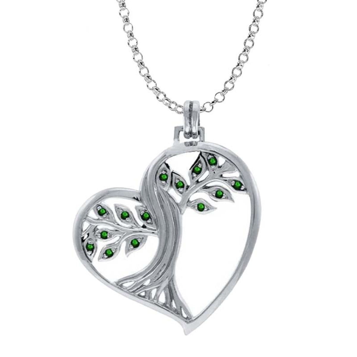GS-TPGD038809-EG-set Sterling Silver Tree of Life Pendant with Crystals Creative Irish Gifts
