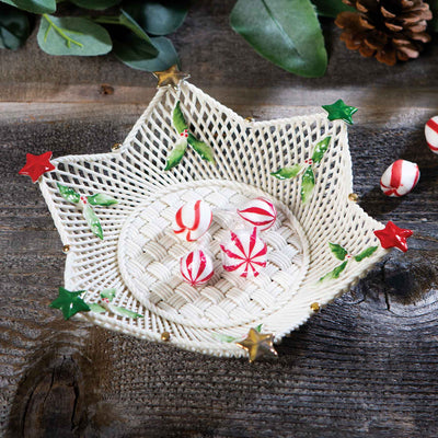 Belleek Christmas Basket - Creative Irish Gifts