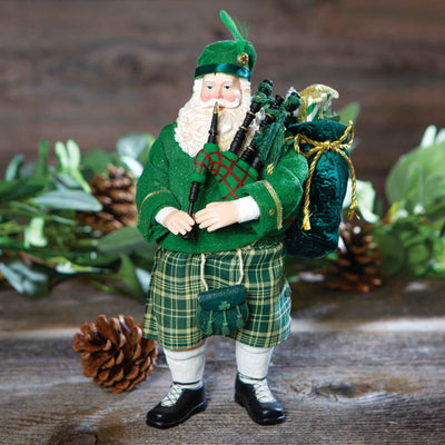 Muscial Irish Santa with Bagpipe - Creative Irish Gifts