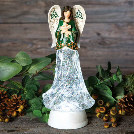 LED Swirl Irish Angel Statue - Creative Irish Gifts