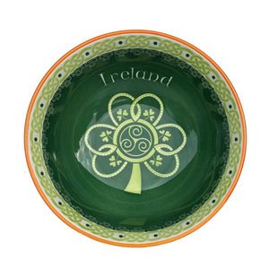HI-Set-373 New Bone China Green Irish Shamrock Bowl Creative Irish gift