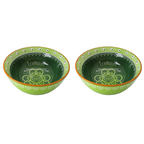 HI-Set-373 New Bone China Green Irish Shamrock Bowl Creative Irish gift